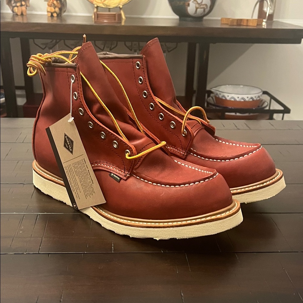 Red Wing Irish Setter 6” Moc Gore Tex Boots Oro Made in USA Men’s Size 12